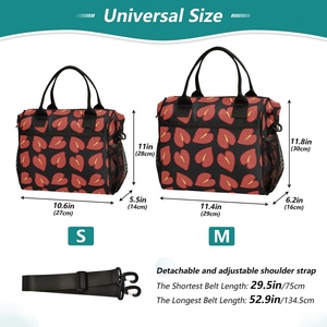 Bolsas Térmicas para Almuerzo con Asa y Diseño Personalizado de Flor de Anturio Roja de Hawái, Aloha Summer, para Mujer - Product Image 2