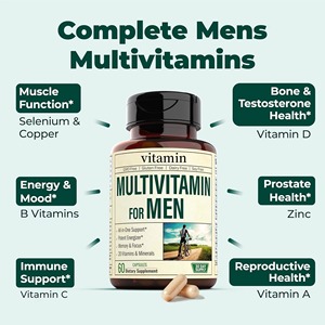 Private Label Multivitamine Capsules voor Mannen, Multivitamine Supplement, Multimineraal Supplement voor Energie, Concentratie en Prestaties - Product Image 4