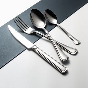 Ensemble de couverts en acier inoxydable de qualité supérieure pour hôtels, couverts réutilisables, couteau, cuillère, <span class=keywords><strong>fourchette</strong></span> pour café, steak, thé, dessert - Product Image 2