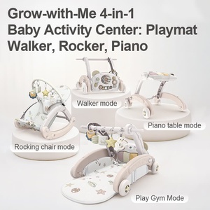 Becho Toys Centro de Actividades 4 en 1 para Bebés, Andador para Niños Pequeños, Silla Mecedora para Recién Nacidos, Tapete de Juego con Piano para Bebés, Regalo para el Tiempo Boca Abajo - Product Image 2