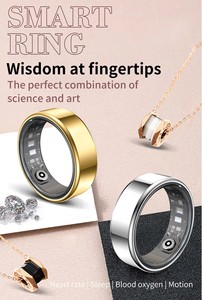 Bague connectée intelligente à chargement magnétique, étanche, avec moniteur de fréquence cardiaque, suivi du sommeil et compteur de pas pour le sport - Product Image 1