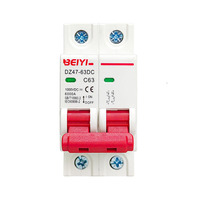 Disyuntores MCB personalizados de 1P, 2P, 3P, 4P, 1P, 2P, 4P, 20A, 25A, 32A, 40A, 50A, 63A, 6KA, 500Vdc, 32 amperios