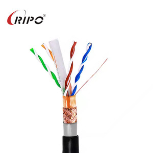 23AWG สายไฟที่หุ้มฉนวน SFTP สำหรับใช้กลางแจ้ง Cat6สายแลนป้องกันรังสียูวีสำหรับสถานีฐานกลางแจ้ง/การเดินสายไฟบนถนน4คู่ - Product Image 1