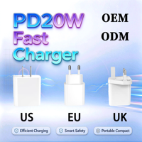 Harga Pabrik Langsung PD 20W Tipe C USB Pengisi Daya Ponsel Pengisian Cepat Adaptor Daya untuk Pengisian Cepat Ponsel Pengisi Daya Dinding