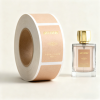 Bouteille de parfum personnalisée marque privée en relief feuille d'or parfum produit étiquette autocollants logo personnalisé impression autocollants emballage