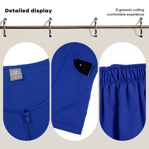 Women Hospital Uniform <b>Scrub</b> <b>Set</b> Knitted Moisture Wicking Split Design For Medical Staff Workwear - Product Image 2