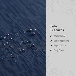 Fashions <span class=keywords><strong>Continental</strong></span> Nappe résistante aux taches d'eau et aux plis 60 "X120" Rectangle Navy - Product Image 3