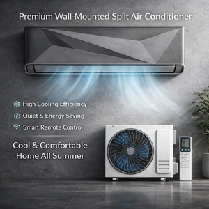 Aire Acondicionado Split Inteligente Airwens de 9000 BTU, 110V, 60Hz, Frecuencia Fija, Frío y Calor, con Control por Aplicación, para Sala de Estar - Product Image 1