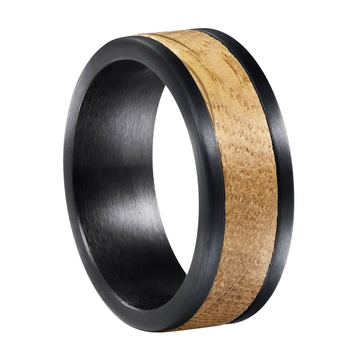 R005 wooden jewelry men's wedding band in 2020 wide mat black blank inlay tungsten carbide eternity barrel wood rings engraving