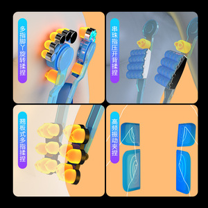 Cojín de Masaje T 5E Dorado, Tapete de Cuatro Secciones, Recargable por USB, Masaje de Cuerpo Completo para Espalda, Cuello, Hombros, Cintura, Cadera, Piernas, Pies - Product Image 3
