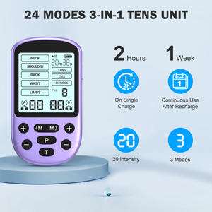 Appareil de massage <span class=keywords><strong>TENS</strong></span> EMS multifonctionnel rechargeable 3-en-1 à usage domestique avec affichage numérique - Product Image 2