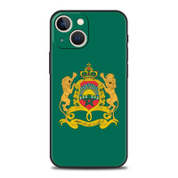 Coque de téléphone en silicone souple et élégante de designer marocain pour iPhone 11 12 13 14 15 16 17 Pro Max avec support de téléphone inclus