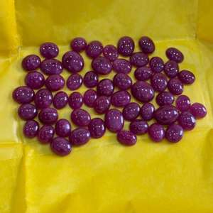 Cabujones de rubí natural de grado comercial, cabujones de rubí calentados de tamaño libre con forma ovalada suelta - Product Image 6