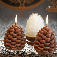 Bougie artistique en cire de paraffine parfumée à la senteur de pomme de pin, style moderne fait main, décoration d'intérieur pour Noël et Halloween, cadeau idéal