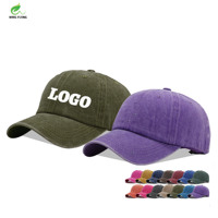 Casquette de baseball 6 panneaux vierge Wins Flying Wholesale, en coton, style rétro vintage, avec broderie de logo personnalisée, effet délavé, casquette de sport 'Dad Hat' courante