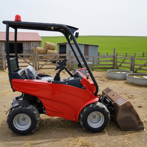 Mini Cargadora <span class=keywords><strong>de</strong></span> Ruedas Hidrostática HAIJU H140, Capacidad 350 kg, con Motor <span class=keywords><strong>de</strong></span> Gasolina LONCIN, Velocidad 20 km/h, para Uso Agrícola y <span class=keywords><strong>de</strong></span> Jardín, Gran Venta - Product Image 2