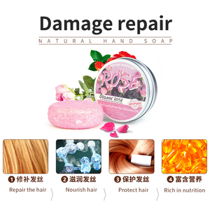 Shampooing <span class=keywords><strong>Solide</strong></span> <span class=keywords><strong>Bio</strong></span> à la Rose Nourrissant Hydratant Anti-Frisottis Cheveux Lisses Brillance Soyeuse <span class=keywords><strong>Naturel</strong></span> Zéro Déchet Pour Tous Types de Cheveux - Product Image 2