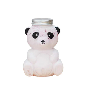 Wholesale 500ml Bear Shape Disposable PET Beverage <b>Bottle</b> for Mineral Water <b>Milk</b> Tea & Juice-Creative <b>Plastic</b> Take-away - Product Image 5