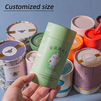 Tube en carton kraft personnalisé et écologique pour l'emballage de thé, de café, de probiotiques en poudre, de boissons et de produits alimentaires