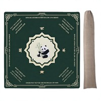 Tapis de Mahjong Américain de Luxe en Caoutchouc, Imperméable, Portable, Pliable, Silencieux, Écologique et Durable, pour 4 Joueurs