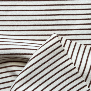 Hiver Rayures Polyester Spandex Velours Tissu doublé <span class=keywords><strong>polaire</strong></span> Tricot de poids moyen pour sous-vêtements et leggings thermiques brossés - Product Image 5
