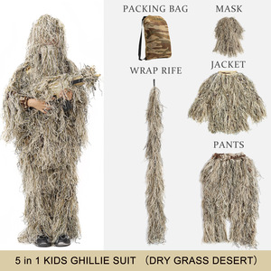 ชุดพรางตัวแบบ Ghillie สำหรับเด็ก/ผู้ใหญ่ ยี่ห้อ Shero Goz รุ่น COD <span class=keywords><strong>MW2</strong></span> 3D Leafy Bow ผ้าป่านโพลีเอสเตอร์ ระบายอากาศได้ดี น้ำหนักเบา เหมาะสำหรับการล่าสัตว์และการใช้งานทั่วไป - Product Image 2