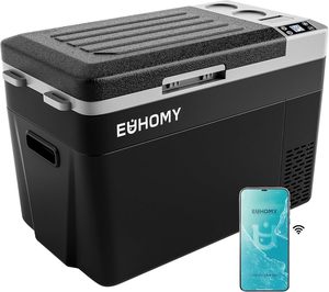 Euhomy DC12V 24V <strong>Portable</strong> 30L Car <strong>Fridge</strong> With <strong>Lithium</strong> <strong>Battery</strong> for Camping RV Caravan Boat - Product Image 1
