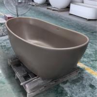 Prix d'usine Baignoire kaki moderne autoportante de luxe à surface solide Baignoire en résine de pierre artificielle de taille personnalisée