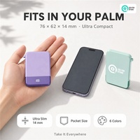 Batterie externe magnétique sans fil personnalisable avec logo, 5000 mAh, options colorées, charge rapide 15W, affichage LED, idéale pour les cadeaux d'entreprise