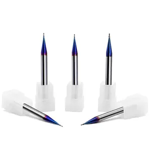 HRC45 HRC55 HRC65 solid carbide micro diameter end mill cutter 2 flute cnc cutting tools for jewellery tools