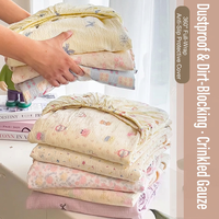 Drap-housse de protection de matelas double couche en gaze respirante pour l'été, usage domestique et dortoir