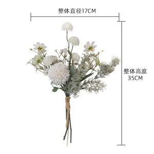 โรงงานฟรอสต์เบิร์ด ดอกไม้ประดิษฐ์ ผ้าทอสีขาวนม CF01107 ของตกแต่งงานแต่งงาน สไตล์ INS - Product Image 4