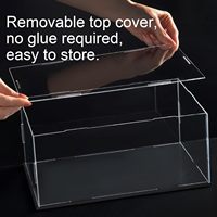 Vitrina Acrílica Transparente de 10x10x10cm, DPC10x10x10, para Coleccionables, Juguetes, Modelos y Figuras de Acción, a Prueba de Polvo, para Mostrador