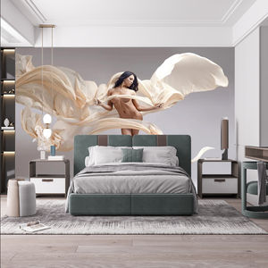 Mural Autoadhesivo Personalizado con Efecto 3D, <span class=keywords><strong>Papel</strong></span> Tapiz Elegante para Mujer, Fondo de Tv para Sala de Estar - Product Image 4
