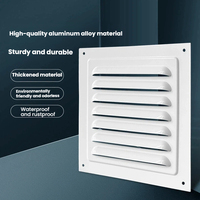 Grille d'aération fixe noire et blanche avec moustiquaire pour retour d'air, prise d'air frais murale pour garage