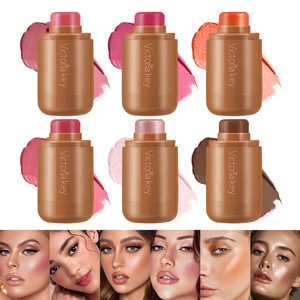 Rubor en Barra Victoria's Key, Vegano, Doble Uso, Crema Facial, Labios y Mejillas, Resistente al Agua, Mate, Tono <span class=keywords><strong>de</strong></span> Piel Medio - Product Image 1