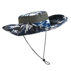 남성용 오리지널 패널 위장 모자 야외 어부 모자 메쉬 방풍 버킷 모자