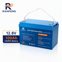 Batería Marina LiFePO4 de 12.8V 100Ah 200Ah 300Ah 400Ah, Compatible con Victron, para Barcos, Yates y Autocaravanas, de Fosfato de Hierro y Litio, 5000 Ciclos