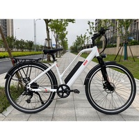 Vélo de ville de trekking électrique à batterie intégrée en aluminium