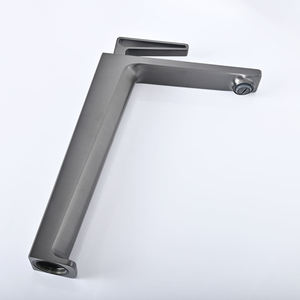 Modern Style High Brass Basin Faucet, Hot and Cold Long Basin Mixer, Chrome Black Single Hole Faucet - Product Image 4