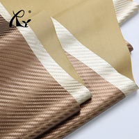 Cuir synthétique en fibre de carbone 0,5 mm avec tissage sergé, extensible et rayé, pour meubles, tissu en cuir synthétique pour volants