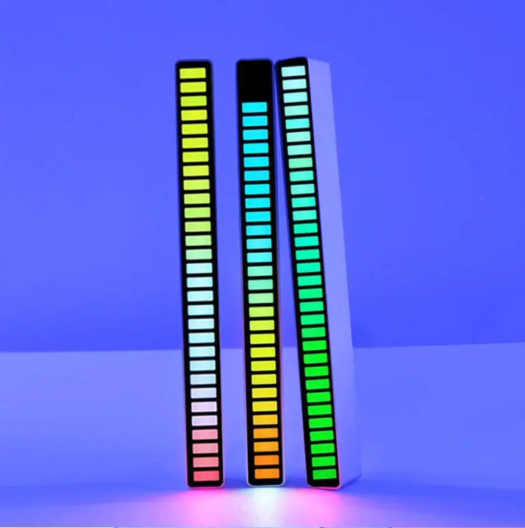 RGB 분위기 빛 음성 제어 리듬 라이트 다채로운 음악 자동차 라이트 데스크탑 변환 LED 램프
