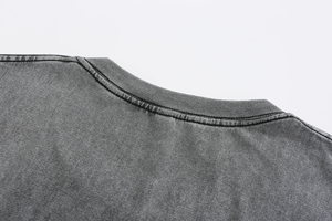 Camiseta de Hombre de Alta Calidad, 100% Algodón, Estilo Vintage, Oversize, con Diseño de Copos de Nieve, Lavado Ácido, Logotipo Personalizado - Product Image 3