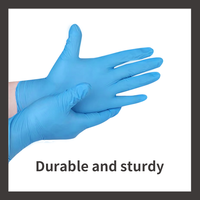Gants jetables en nitrile poudre bleue sans latex 3.5g pour la transformation des aliments cuisson cuisson services hôteliers gants en gros