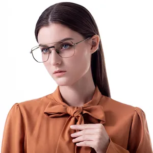 Wholesale Eyewear Latest Trendy Style Custom Optical Titanium Eyeglasses Eye Glasses Frame For Round Face Girls