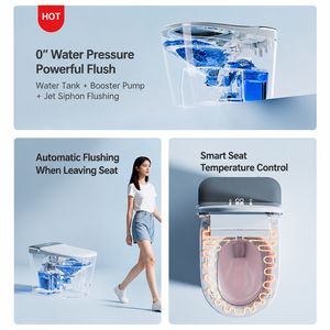 <span class=keywords><strong>Toilette</strong></span> intelligente avec double chasse d'eau, bidet à eau chaude, sécheur et veilleuse - Product Image 3