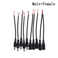 Cable de Alimentación de 5.5X2.1mm, Macho a Hembra, 18awg, 30cm, Conector Adaptador para Tira de Luz LED
