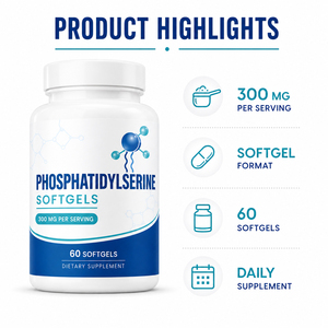 Hot Selling Natural Adult Organic High-<b>Protein</b> Gluten-Free Phosphatidylserine Softgel Capsules Vitamins B6 B12 for Memory - Product Image 4