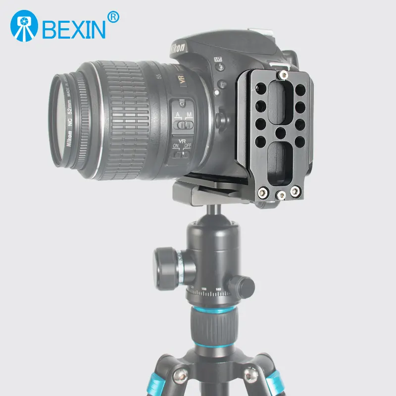 BEXIN-placa L de liberación rápida para cámara, soporte para Nikon, Canon, Sony, Fujifilm, accesorio de estudio fotográfico