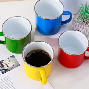 Taza de Camping de Acero Esmaltado de Alta Calidad Personalizada con Impresión de Logotipo, Taza de Metal para Cerveza, Leche, Café, Té - Product Image 2